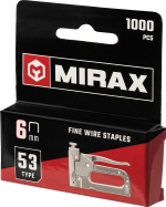 MIRAX тип 53 (A/10/JT21) 6 мм, 1000 шт, калибр 23GA, скобы для степлера (3153-06)