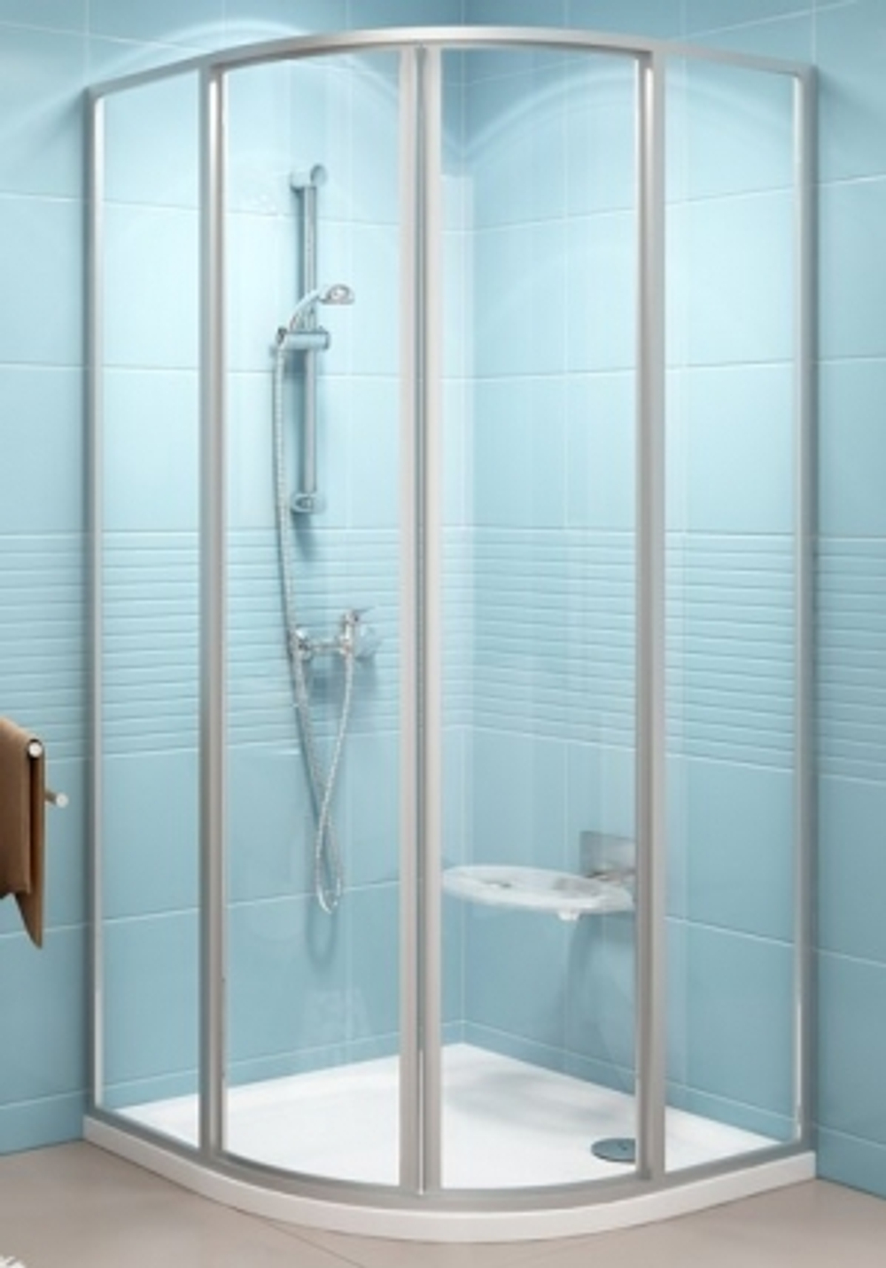 Душевой уголок Ravak Supernova SKCP4-90x90см.  белый+перл 3117010011