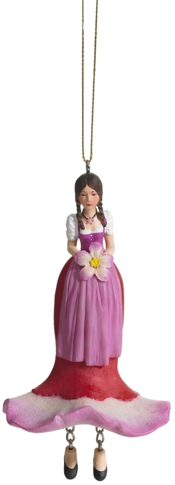 Фигурка декоративная Fiebiger Floristik: Blumenmädchen (цветочная фея) Эдельвейс l=12 см