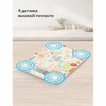 Весы кухонные BQ (БИ-КЬЮ) KS1010, электронный дисплей, max вес 5 кг, тарокомпенсация, закаленное стекло, с рисунком, 86191803
