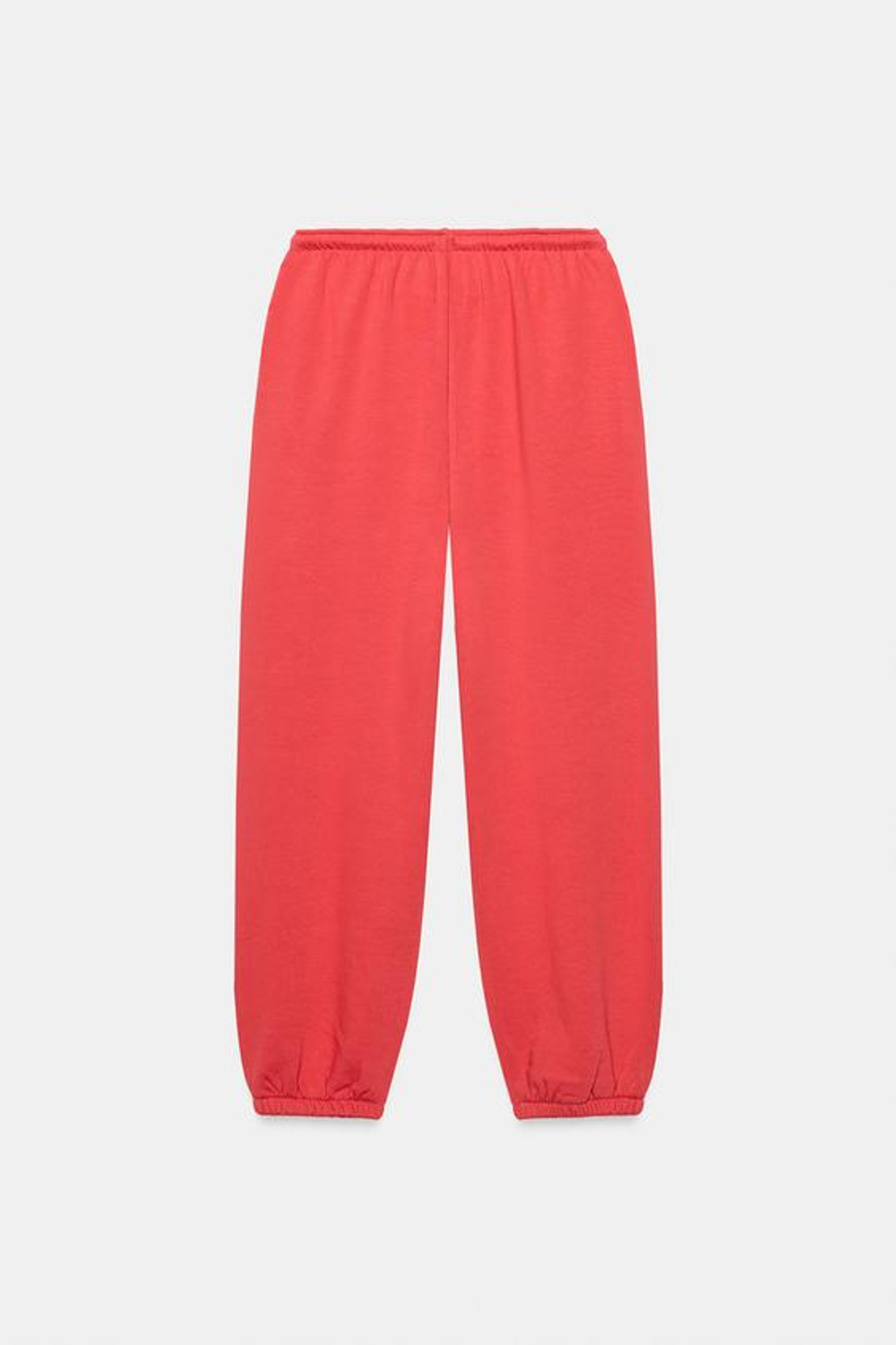 ZARA БРЮКИ-ДЖОГГЕРЫ ИЗ МЯГКОЙ ТКАНИ, КРАСНЫЙ