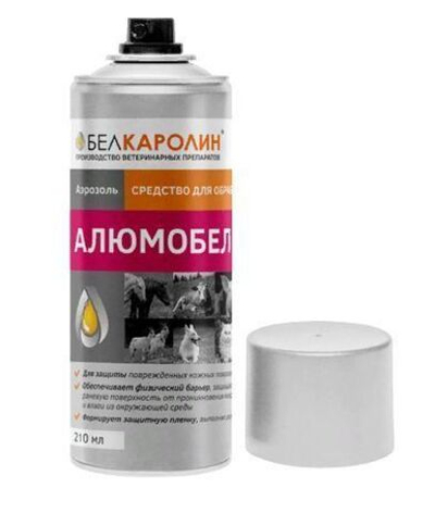 Алюмобел SP, жидкий бинт Вторая кожа спрей для обработки ран у животных, 210мл