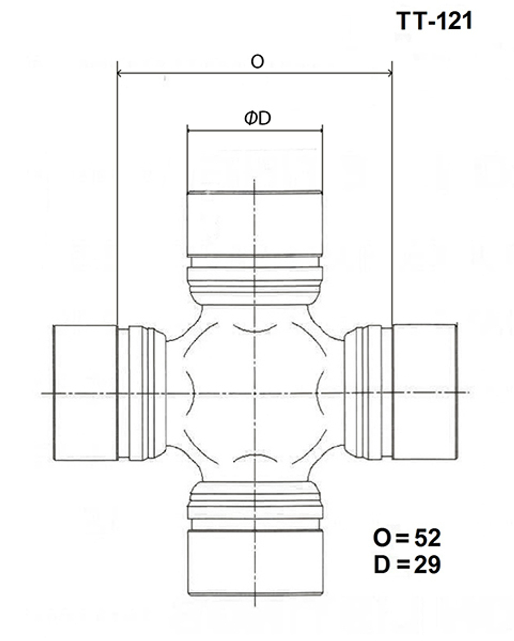 Крестовина карданного вала TOYO TT121