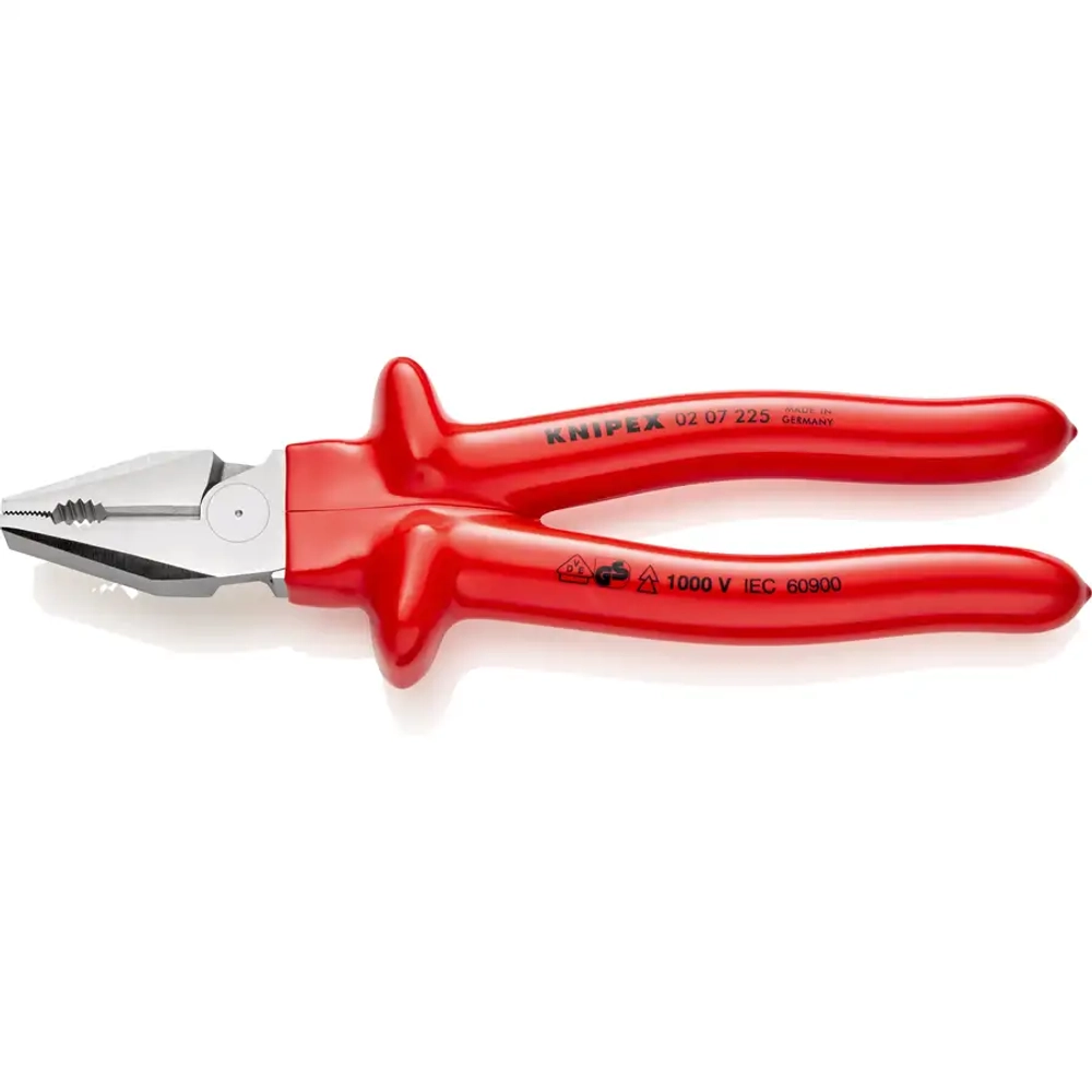 Плоскогубцы комбинированные особой мощности хромированные 225 мм Knipex 02 07 225