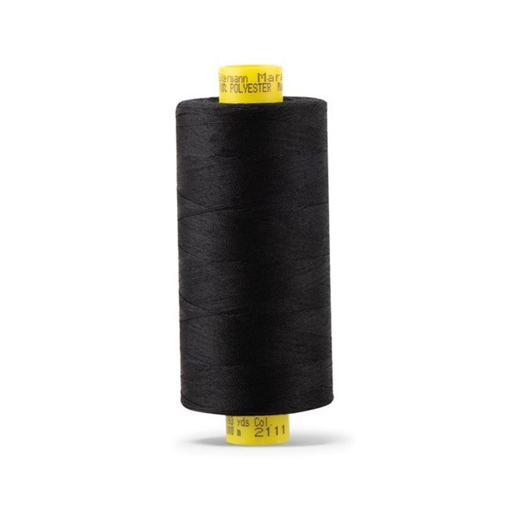 Нитка Gutermann Mara 120 (1000 метров), 1 кат., универсальная | _2111 ультра черный (Arta 170)