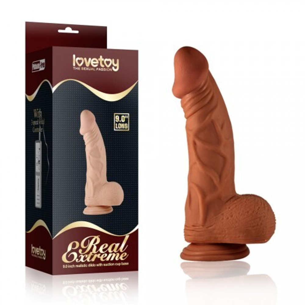 Реалистичный фаллоимитатор Lovetoy (23×4,5 см) на присоске