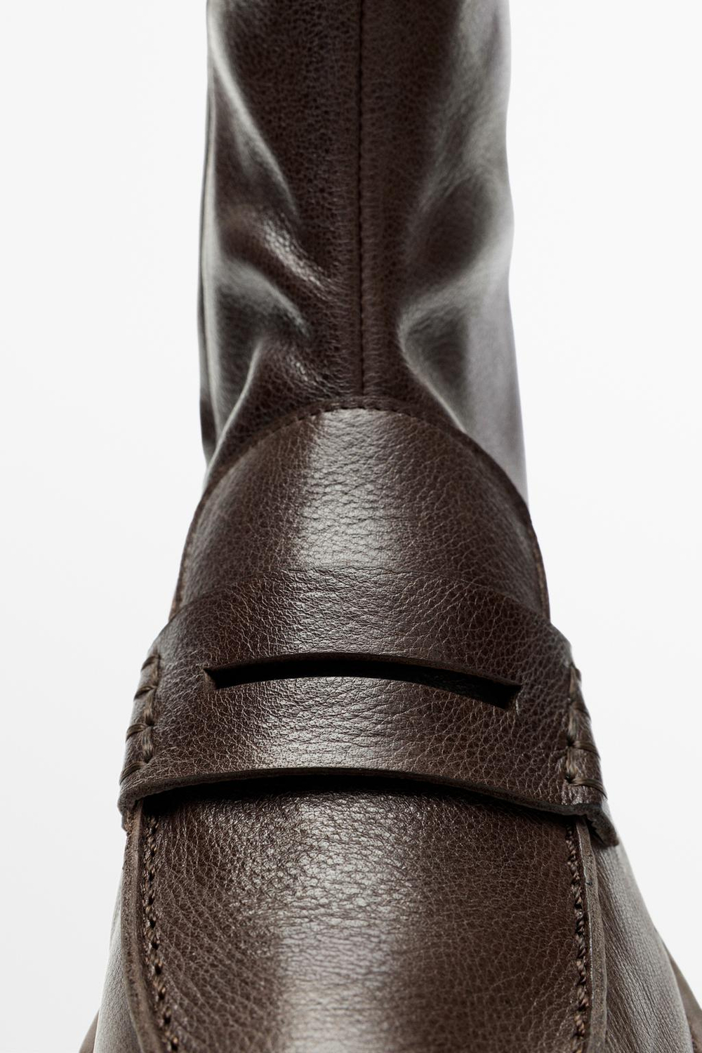 Massimo Dutti Мягкие кожаные ботинки, коричневый