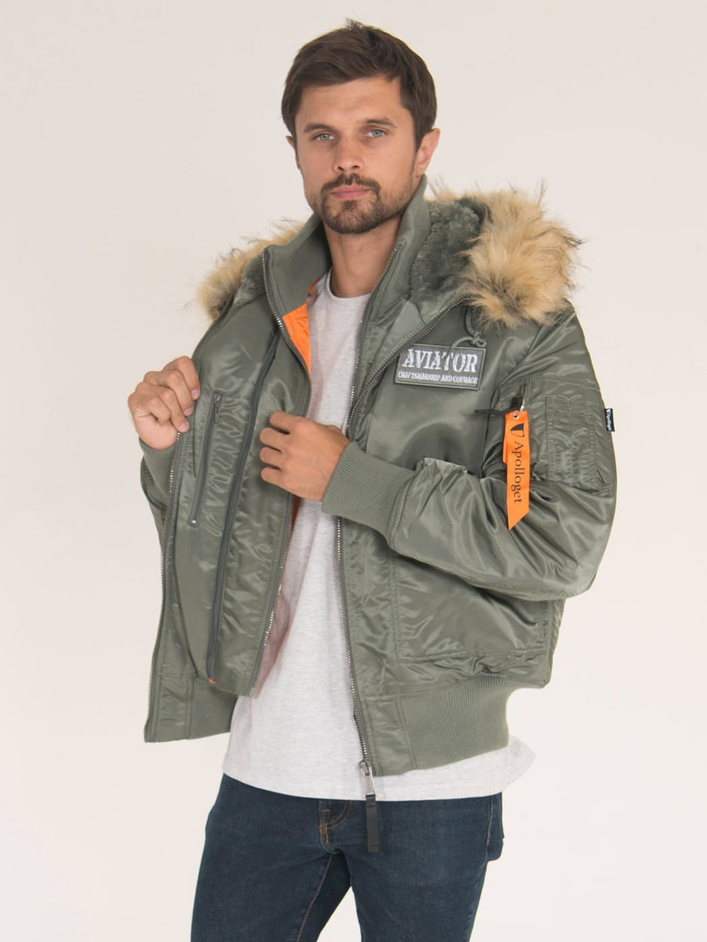 AVIATOR HD Olive/Orange