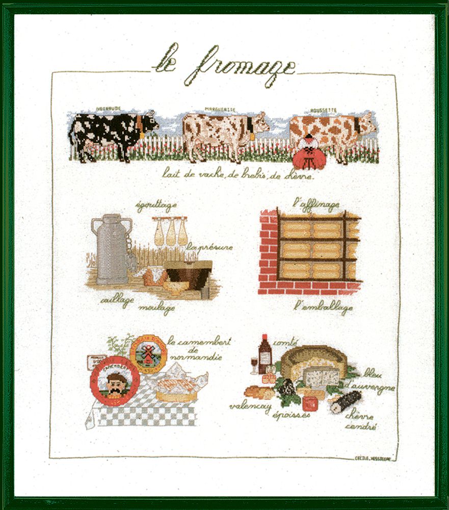 Набор для вышивания нитками Le Bonheur des Dames, Le Fromage (Сыр), 40х46 см Набор для вышивания нитками Le Bonheur des Dames, Le Fromage (Сыр), 40х46 см