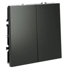 Переключатель перекрёстный двухклавишный Voltum S70 Титан VLS020506