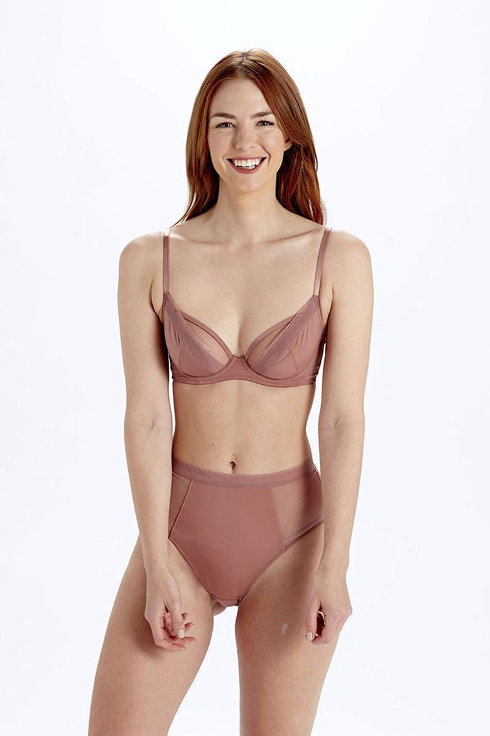 Высокие трусики Naturals High Waisted Brief (Размер: L) (Цвет: фиолетовый)