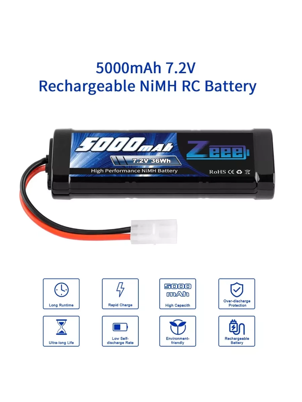 Аккумулятор для радиоуправляемой машинки Ni-Mh 7.2V 5000mAh