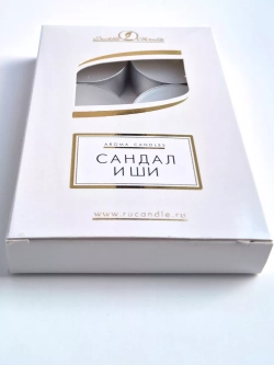 Чайные аромасвечи Сандал и ши, 6 шт, 12 гр