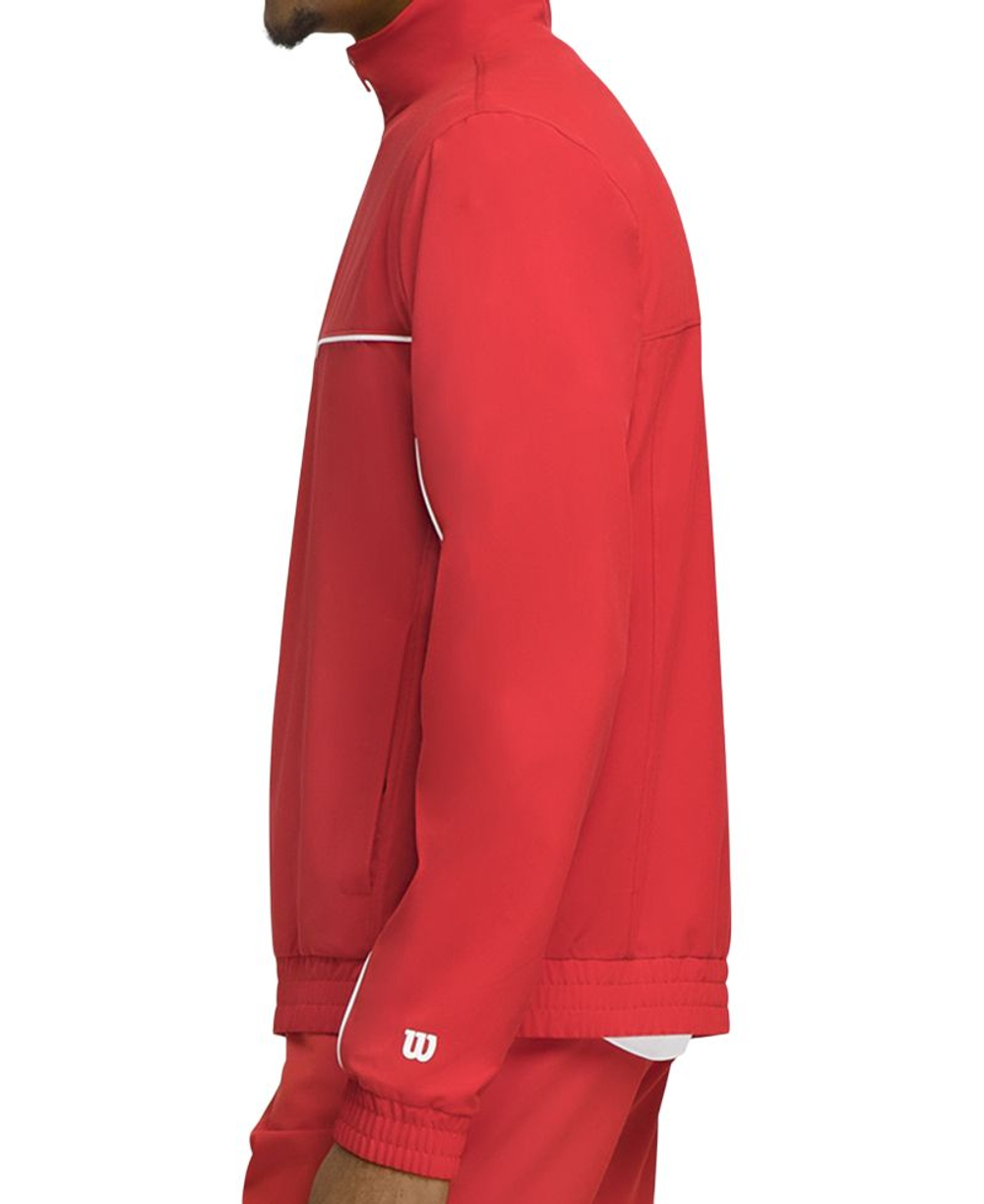 Мужская теннисная толстовка Wilson Team Woven Colorblock - infrared