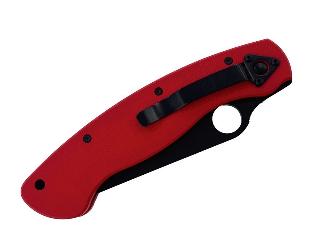 Нож складной Боец 4, D2 black, G10, красный, S-4