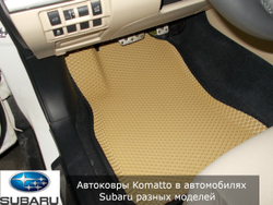 Автоковрики без бортов для Subaru Forester (2003-2007)