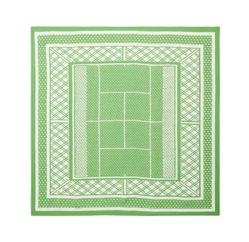 Bandana tenisowa Lacoste Print Scarf - billiard green/flour