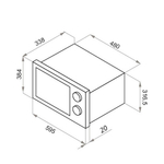 Микроволновая печь встраиваемая HOMSair MOB201S фото 2