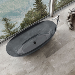 Ванна прозрачная Vincea VBT-6T01B, 1700*750*550, цвет черный,