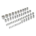 Набор инструментов, 1/2", 1/4", 3/8", CrV, S2, пластиковый кейс, 144 предмета Denzel