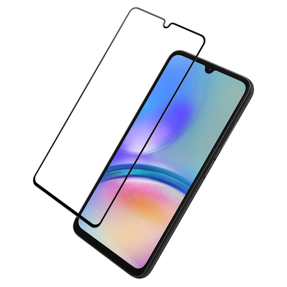 Стекло на дисплей с олеофобным покрытием для Samsung Galaxy A05S, черные рамки, G-Rhino