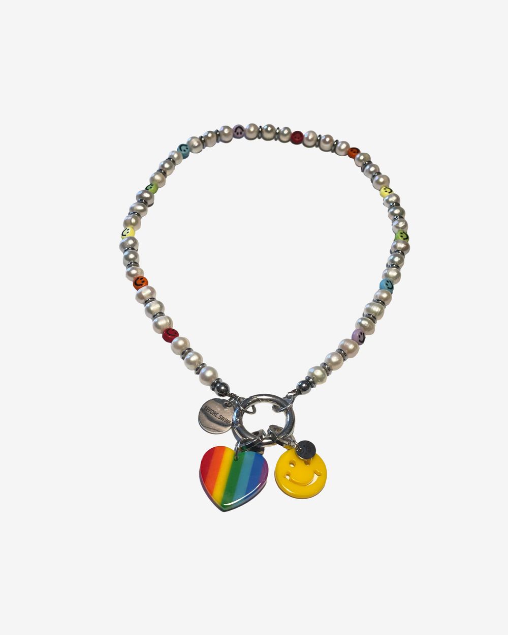 Ожерелье Rainbow Pearl White