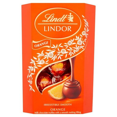 Шоколадные конфеты Lindt Lindor Orange в коробке 200 г (Из Финляндии)