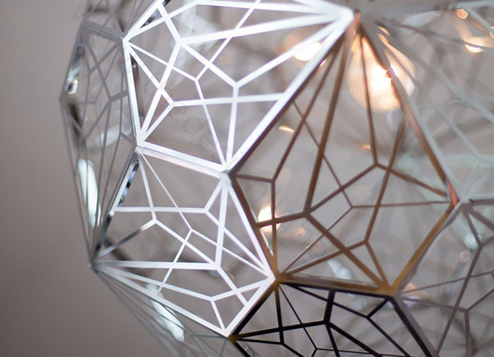 Pendant design lamp  Etch Web by Tom Dixon (Silver)