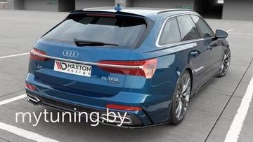 Сплиттер бампера заднего для AUDI A6 C8 Avant S-Line 19-...