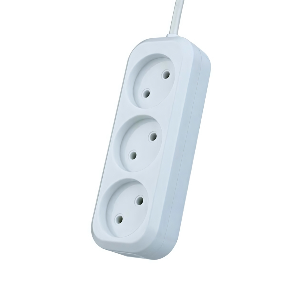 Удлинитель без зазем Perfeo 3 роз 5 м White