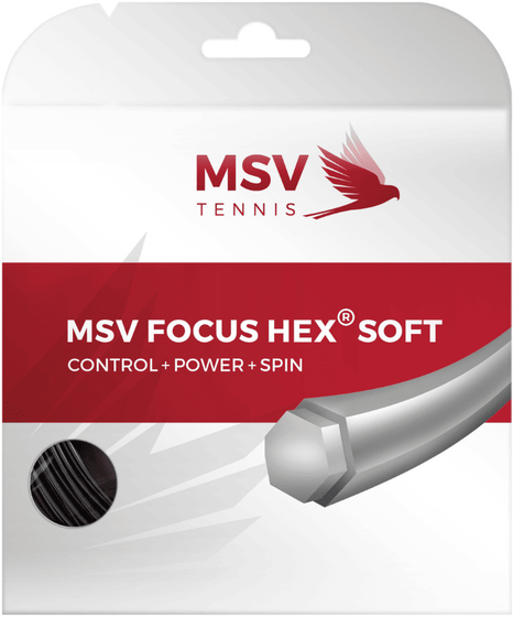 Теннисная струна MSV Focus Hex Soft BK - 1.3 Set (12 м), арт. 7043
