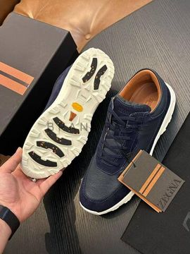 Кроссовки из кожи и замши Zegna BPLUX5419