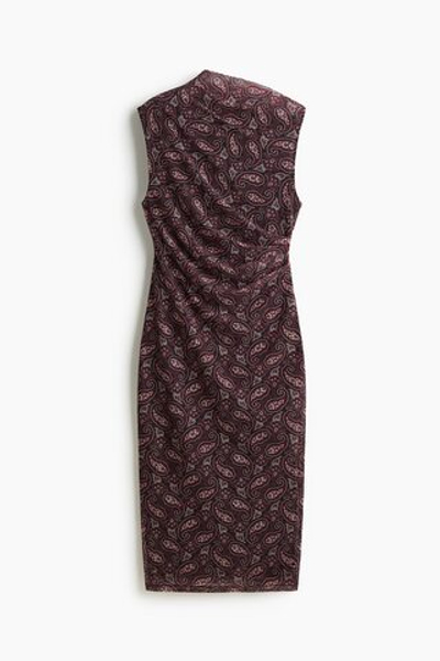 Сетчатое платье с драпировкой — длина миди - H&M