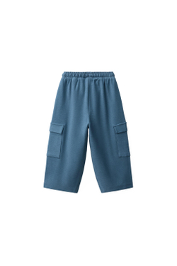 ZARA БРЮКИ КАРГО INTERLOCK, УТИНО-СИНИЙ