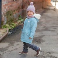 Парка утепленная "Светлый деним"