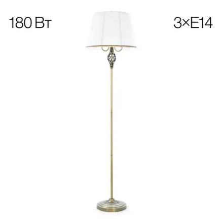 Citilux Вена CL402930 Торшер бронза с белым абажуром
