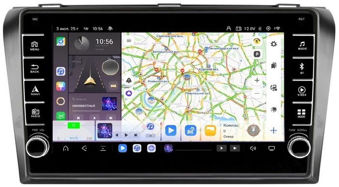 Магнитола для Mazda 3, Axela 2003-2009 - Kuberg OL-9503 (кнопки и крутилки) Android 13, Быстрая, CarPlay, 4G SIM-слот