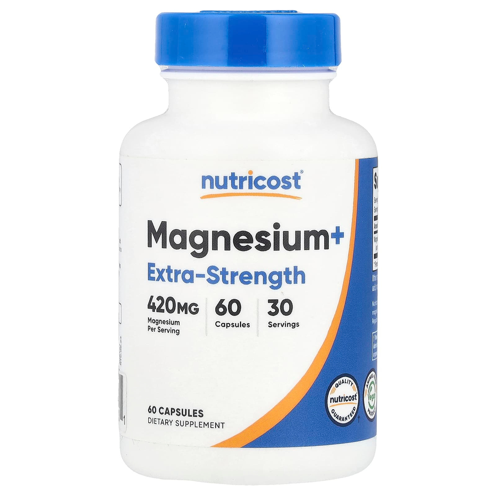 Nutricost, магний+, 60 капсул (210 мг в 1 капсуле)