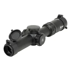 Оптический прицел ARKON Model C 1-6x24 / Аркон Модель Ц1 6 на 24 - вид спереди с открытой защитной крышкой