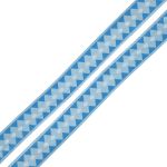 Лента атласная с рисунком Ромбы 15.0 мм / 3 метра, синий, Globus
