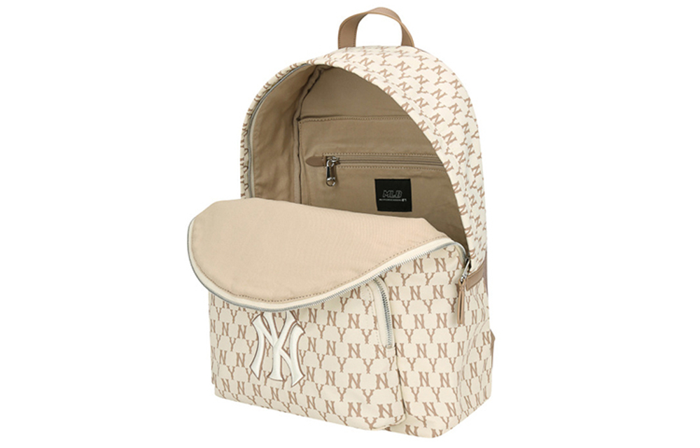 MLB Monogram Collection Nylon Backpack Large Unisex Beige