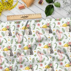Ткань шифон акварельные попугаи