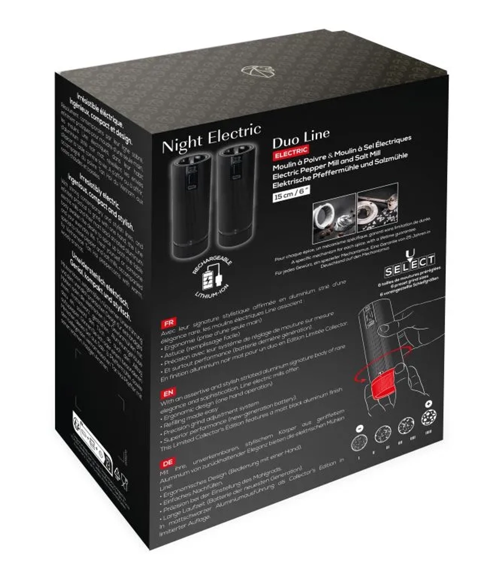 Peugeot Набор шлифовальных станков Line 12 см Matt Black Limited Edition 43285