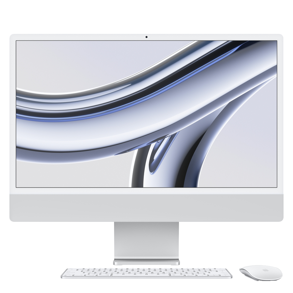 Моноблок Apple iMac 4.5K 24" (M3 8 CPU/10 GPU, 2023) 8/512GB, Silver (Серебристый) MQRK3