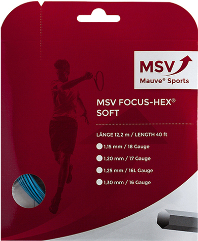 Теннисные струны MSV Focus Hex Soft (12 m) - sky blue