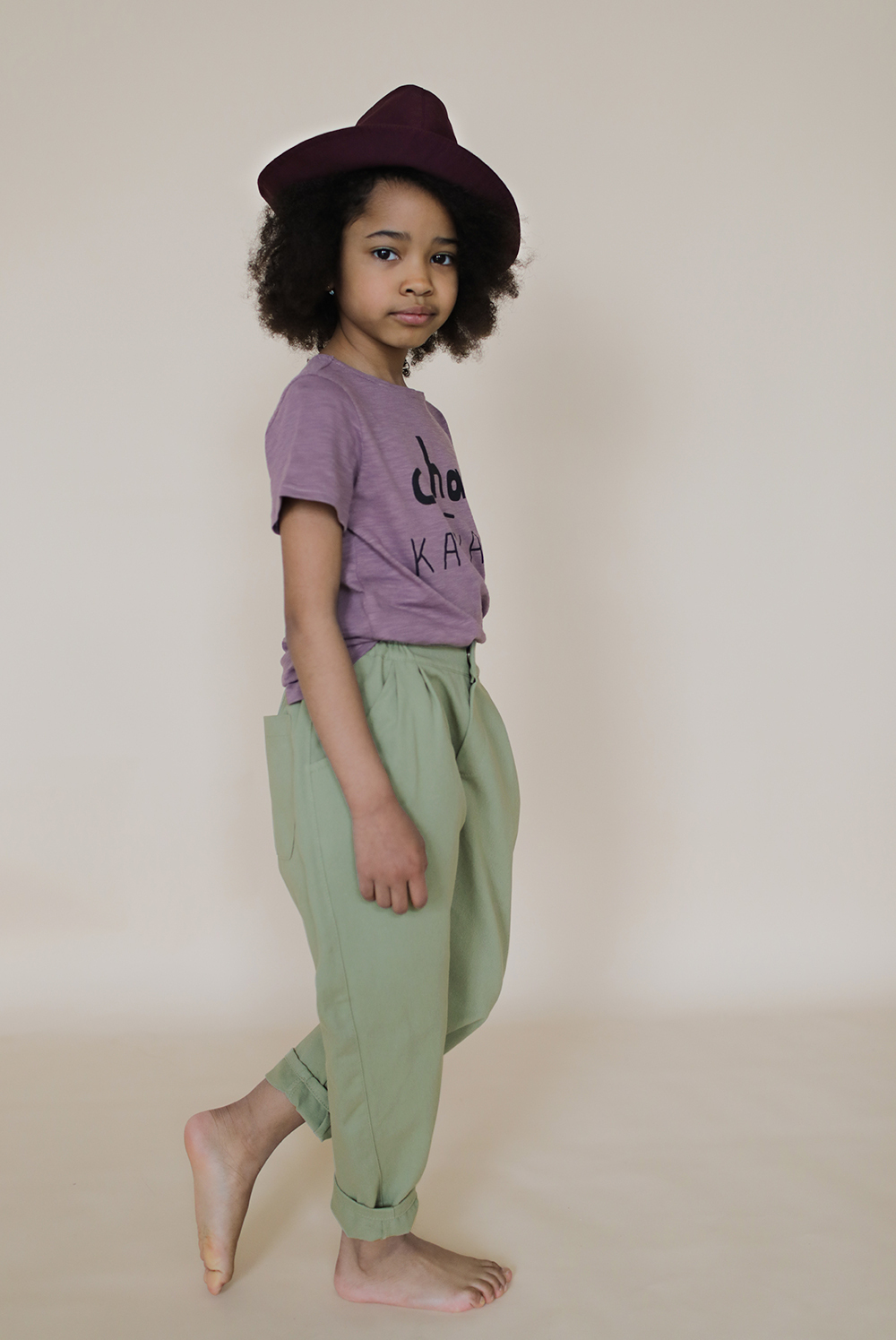 Брюки-бананы нежно-розовые