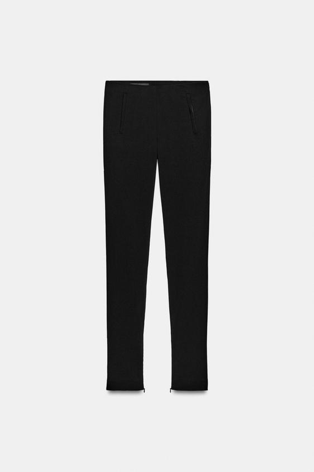 ZARA ЛЕГИНСЫ С МОЛНИЯМИ, ЧЕРНЫЙ
