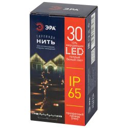 Гирлянда ЭРА ERAPS-NP3 светодиодная новогодняя нить 3 м тёплый свет 30 LED | Профессиональное праздничное и новогоднее освещение