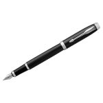 Ручка перьевая PARKER "IM Core Black Lacquer CT", корпус черный глянцевый лак, хромированные детали, синяя, 1931644