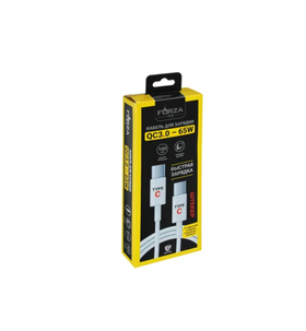 Кабель для зарядки микс Type-C - Type-C / iP, 1м, Быстрая зарядка QC3.0, белый